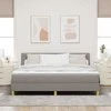 LED Čiužinio Lova su LED juostelėmis Taupe 180 x 200 cm audinys