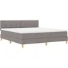 LED Čiužinio Lova su galvūgalio Taupe 180 x 200 cm audinys