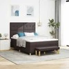 Kiemas lova su pagalve Tamsiai ruda 200 x 140 cm audinys
