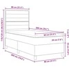 Kiemas lova su čiužiniu Tamsiai pilka 80 x 200 cm audinys