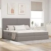 Lova su daiktų laikymo vieta ir čiužiniu Taupe 200 x 200 cm