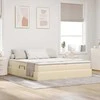 Lova su daiktų laikymo vieta ir čiužiniu Kreminė 200 x 200 cm