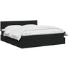 Lova su daiktų laikymo vieta ir čiužiniu Juoda 160 x 200 cm