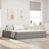 Lova su daiktų laikymo vieta ir čiužiniu Taupe 200 x 200 cm