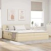 Lova su daiktų laikymo vieta ir čiužiniu Kremas 200 x 200 cm