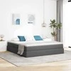 Lova su daiktų laikymo vieta ir čiužiniu Tamsiai pilka