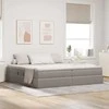 Lova su daiktų laikymo vieta ir čiužiniu Taupe 200 x 200 cm