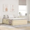 Lova su daiktų laikymo vieta ir čiužiniu Kreminė 140 x 190 cm