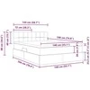 LED saugojimo lova su čiužiniu Juoda 140 x 190 cm Audinys
