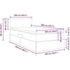 LED saugojimo lova su čiužiniu Juoda 100 x 200 cm Audinys