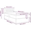 LED saugojimo lova su čiužiniu Mėlyna 100 x 200 cm Audinys