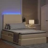 Lova su daiktų laikymo vieta ir LED su LED Kreminė 120 x 190 cm