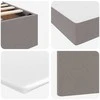 LED saugojimo lova su čiužiniu Taupe 100 x 200 cm Audinys