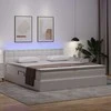 Lova su daiktų laikymo vieta ir LED Švari balta 180 x 200 cm