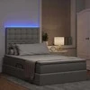 LED saugojimo lova su čiužiniu Šviesiai pilka 120 x 190 cm