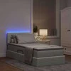 LED saugojimo lova su čiužiniu Šviesiai pilka 90 x 200 cm