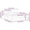 LED saugojimo lova su čiužiniu Tamsiai mėlyna 180 x 200 cm