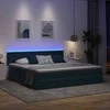 Lova su daiktų laikymo vieta ir LED Tamsiai mėlyna 200 x 200 cm