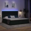 Lova su daiktų laikymo vieta ir LED Tamsiai žalia 200 x 200 cm