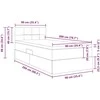 Lova su daiktų laikymo vieta ir LED Tamsiai mėlyna 90 x 200 cm
