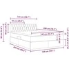LED saugojimo lova su čiužiniu Tamsiai pilka 140 x 200 cm