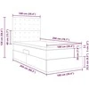 LED saugojimo lova su čiužiniu Tamsiai žalia 100 x 200 cm