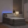 Lova su daiktų laikymo vieta ir LED Taupe 90 x 200 cm audinys