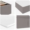 LED saugojimo lova su čiužiniu Taupe 90 x 200 cm Audinys
