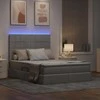 LED saugojimo lova su čiužiniu Šviesiai pilka 140 x 200 cm