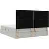 LED saugojimo lova su čiužiniu Šviesiai pilka 180 x 200 cm