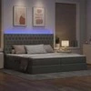 LED saugojimo lova su čiužiniu Šviesiai pilka 200 x 200 cm
