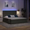 LED saugojimo lova su čiužiniu Tamsiai pilka 160 x 200 cm