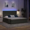 LED saugojimo lova su čiužiniu Tamsiai pilka 160 x 200 cm