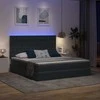 LED saugojimo lova su čiužiniu Tamsiai pilka 180 x 200 cm