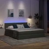 LED saugojimo lova su čiužiniu Tamsiai pilka 180 x 200 cm