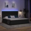 LED saugojimo lova su čiužiniu Tamsiai pilka 200 x 200 cm