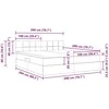 LED saugojimo lova su čiužiniu Tamsiai pilka 200 x 200 cm
