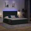 LED saugojimo lova su čiužiniu Tamsiai žalia 180 x 200 cm