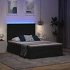 Lova su daiktų laikymo vieta ir LED Juoda 140 x 200 cm