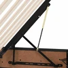 Lova su daiktų laikymo vieta ir LED Juoda 140 x 190 cm audinys