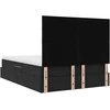 LED saugojimo lova su čiužiniu Juoda 140 x 190 cm Aksomas