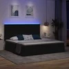 LED saugojimo lova su čiužiniu Juoda 200 x 200 cm Audinys
