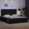 Lova su daiktų laikymo vieta ir LED Juoda 200 x 200 cm
