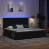 LED saugojimo lova su čiužiniu Juoda 200 x 200 cm Audinys