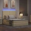 Lova su daiktų laikymo vieta ir LED su LED Kremas 140 x 190 cm