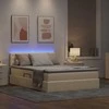 Lova su daiktų laikymo vieta ir LED Kremas 140 x 200 cm audinys