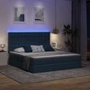 Lova su daiktų laikymo vieta ir LED su LED Mėlyna 160 x 200 cm