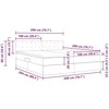 LED saugojimo lova su čiužiniu Mėlyna 200 x 200 cm Audinys
