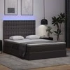 Lova su daiktų laikymo vieta ir LED su LED Pilka 140 x 190 cm