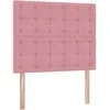 LED saugojimo lova su čiužiniu Rožinė 120 x 200 cm Aksomas